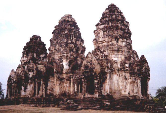 Phra Prang Sam Yot at Lopburi in Northern Thailand