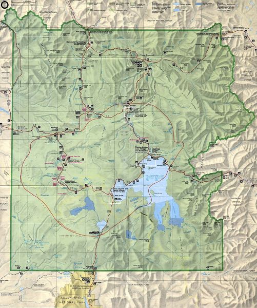 Map of Yellowstone National Park