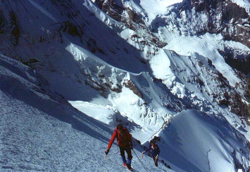 On the South West Flank of the Eiger - normal route of ascent