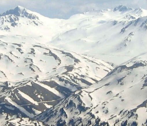 Ski Runs on Mount Parnassus in mainland Greece